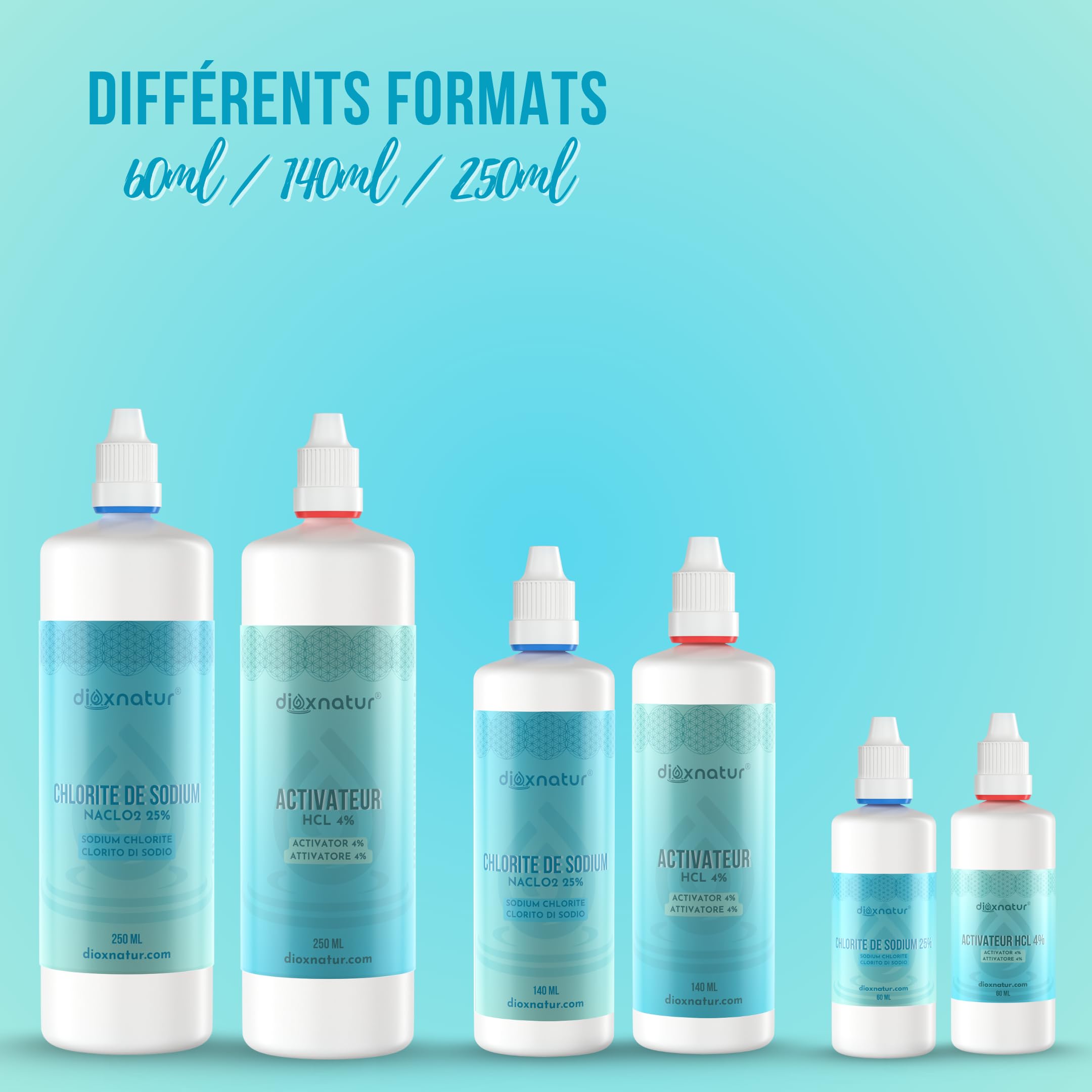 Kit de production de dioxyde de chlore 140ml - Non destiné à la consommation humaine (Direct)