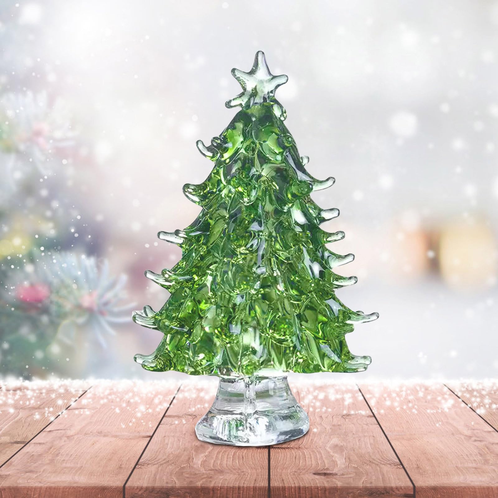 Amazon.co.jp: FRJINIE ハンドメイドステンドグラスクリスマスツリー