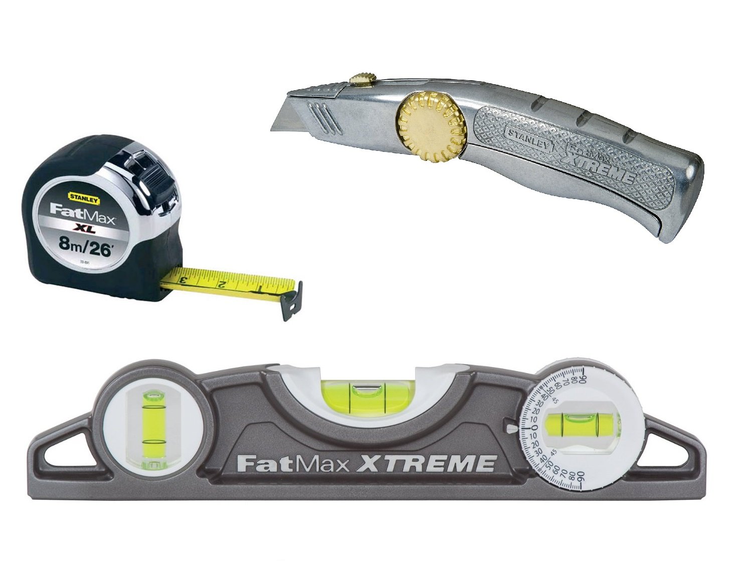 Stanley XTHT1-72753 - Set Extrem composto da cutter, livella a bolla d'aria torpedo e metro