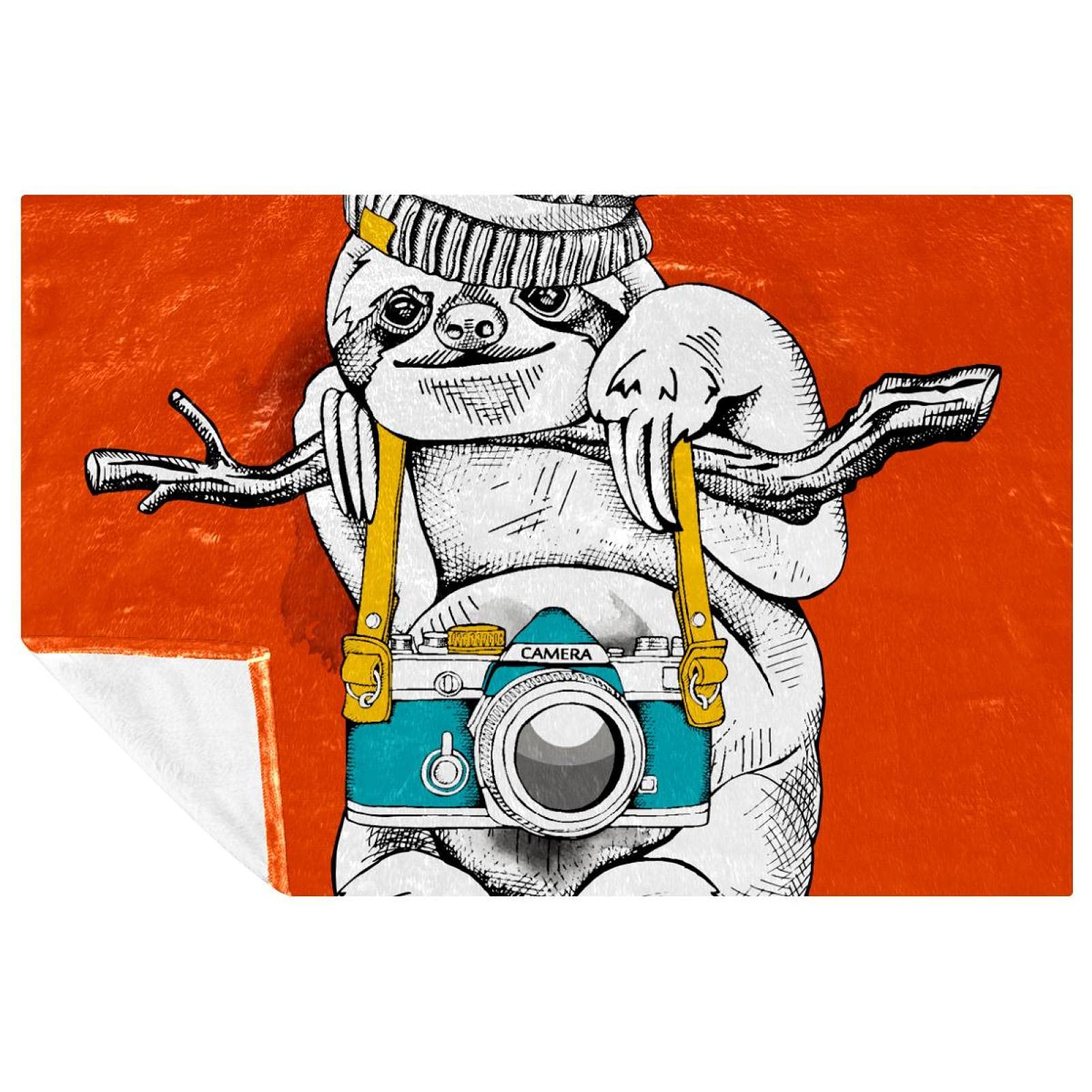 Couverture paresseux chaude pour vos sorties camping, pique-nique et plage
