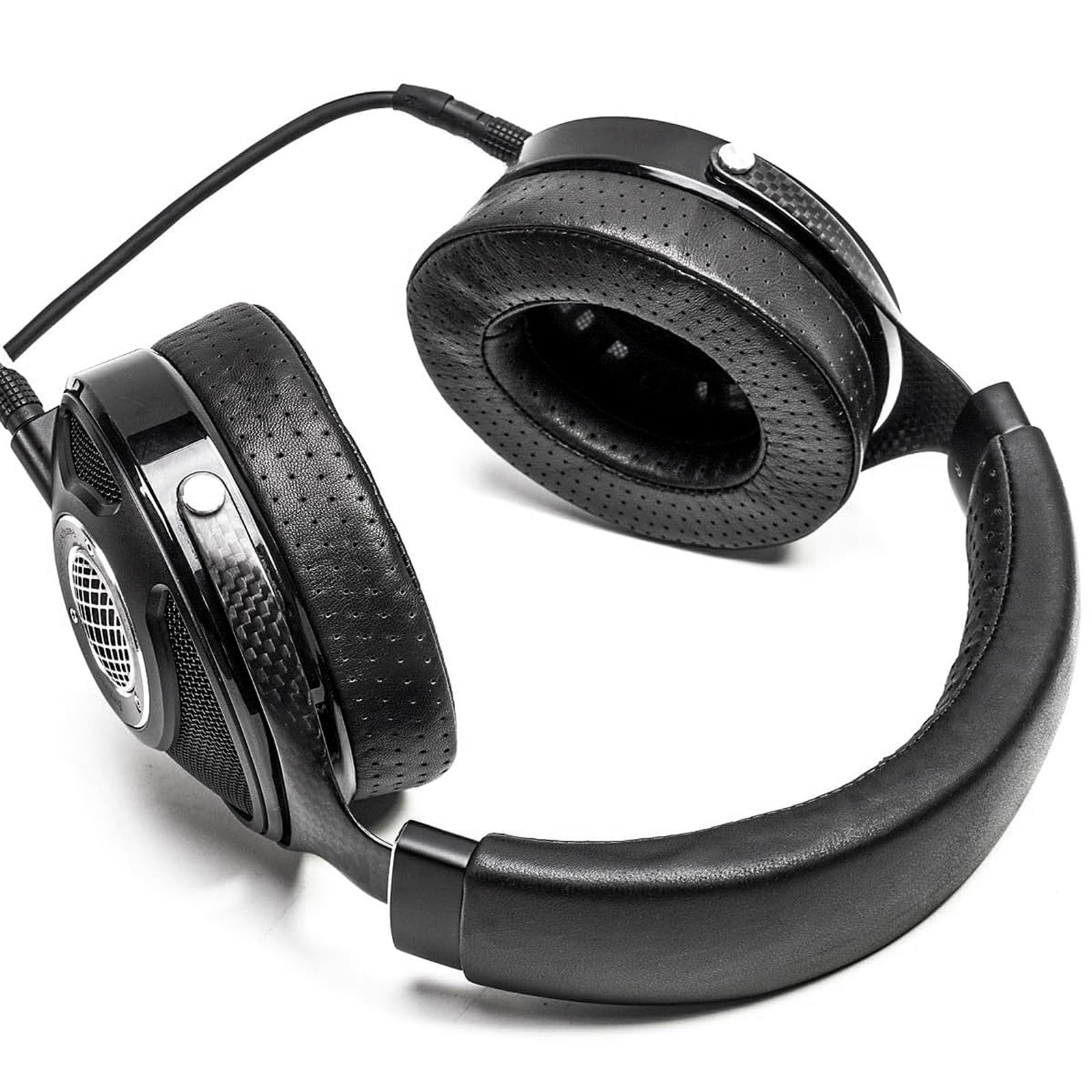 Ersatz-Ohrpolster aus Memory-Schaumstoff, kompatibel mit Focal Utopia Clear Elegia Clear mg Elex Stellia Celestee Radiance Kopfhörer (voll Schaffell-Fenestrated)