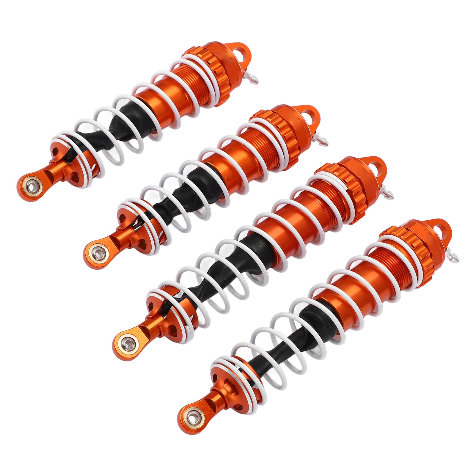 Wymiana amortyzatorów RC Sprężyny amortyzatorów ze stopu aluminium Amortyzatory z wysoką elastyczną sprężyną do ZD Racing 1/7 DBX07 Pojazd terenowy 120 mm przód 140 mm tył Pakiet (Pomarańczowy)