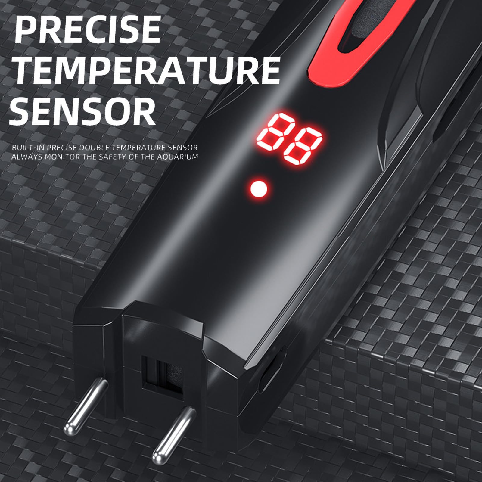 Jiawu Aquarium-Thermostatregler, Blast Roof Aquarium-Heizung, Sicherheits-PID-Temperaturregelung mit Digitalanzeige für Aquarien (EU-Stecker 220 V)