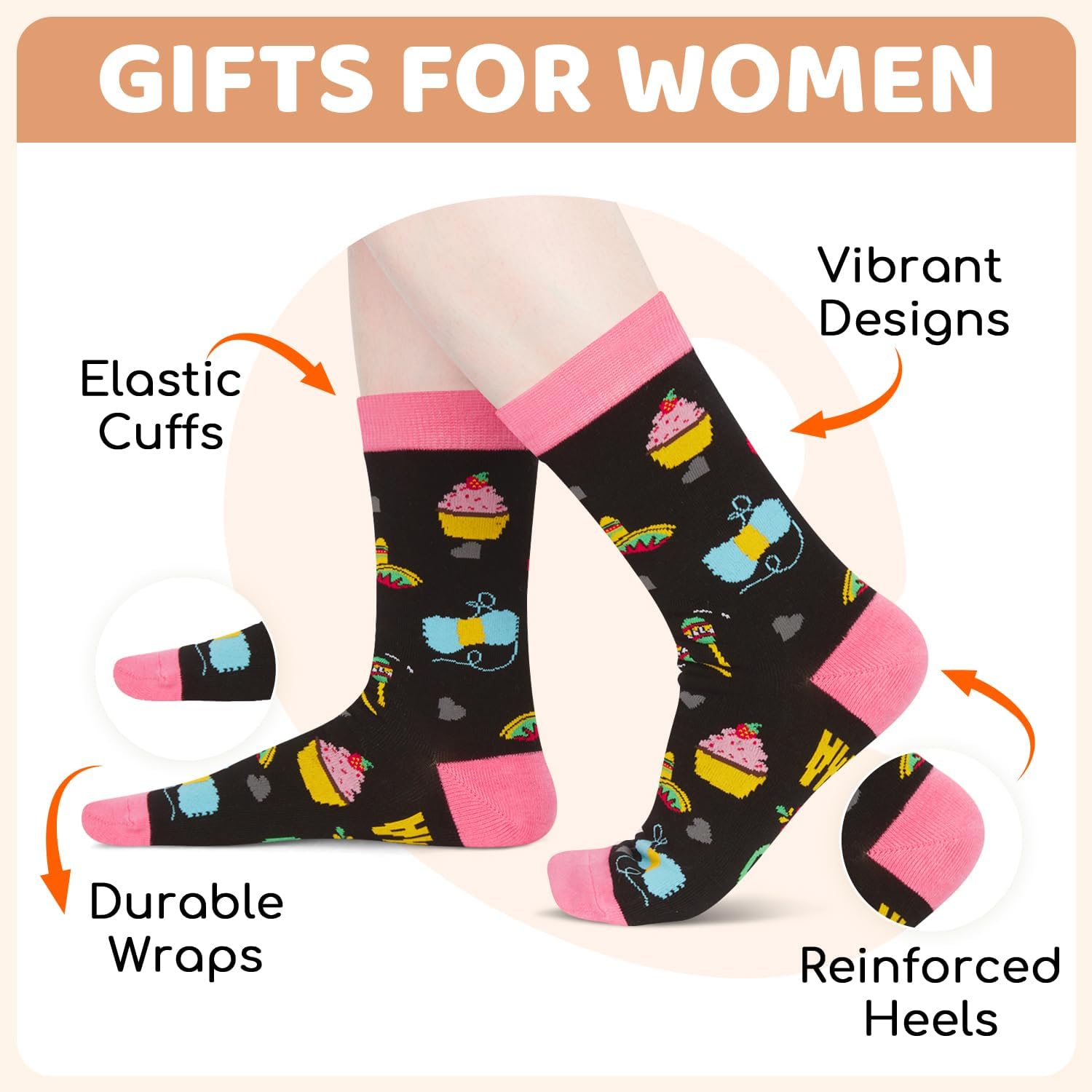 HAPPYPOP Mothers Day Gifts - Mother Daughter Sister in Law Socks, Aunt Niece Sister Socks - Image 3