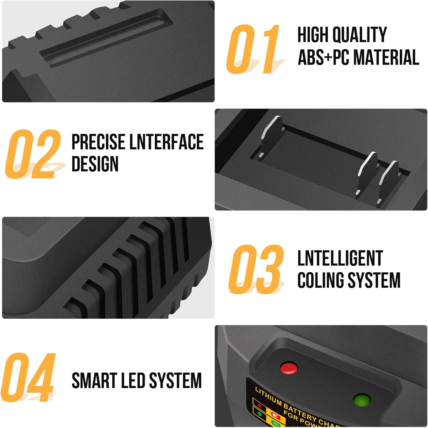 EWORK Battery Charger for 20V/21V Max Series Lithium-Ion Battery (EK-2.2A) - Image 4