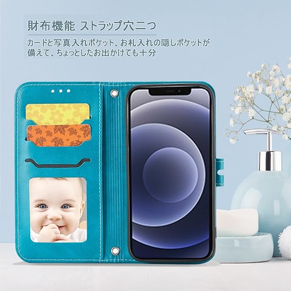 Google Pixel 7 Case, Wallet, Pixel 7 Case, Wallet Type, Pixel 7 Wallet-type Case, Google Pixel 7 Cover, 2 Strap Holes, Top and Bottom Character, Smiling Cat, Smartphone Case, Protective Case, Cat