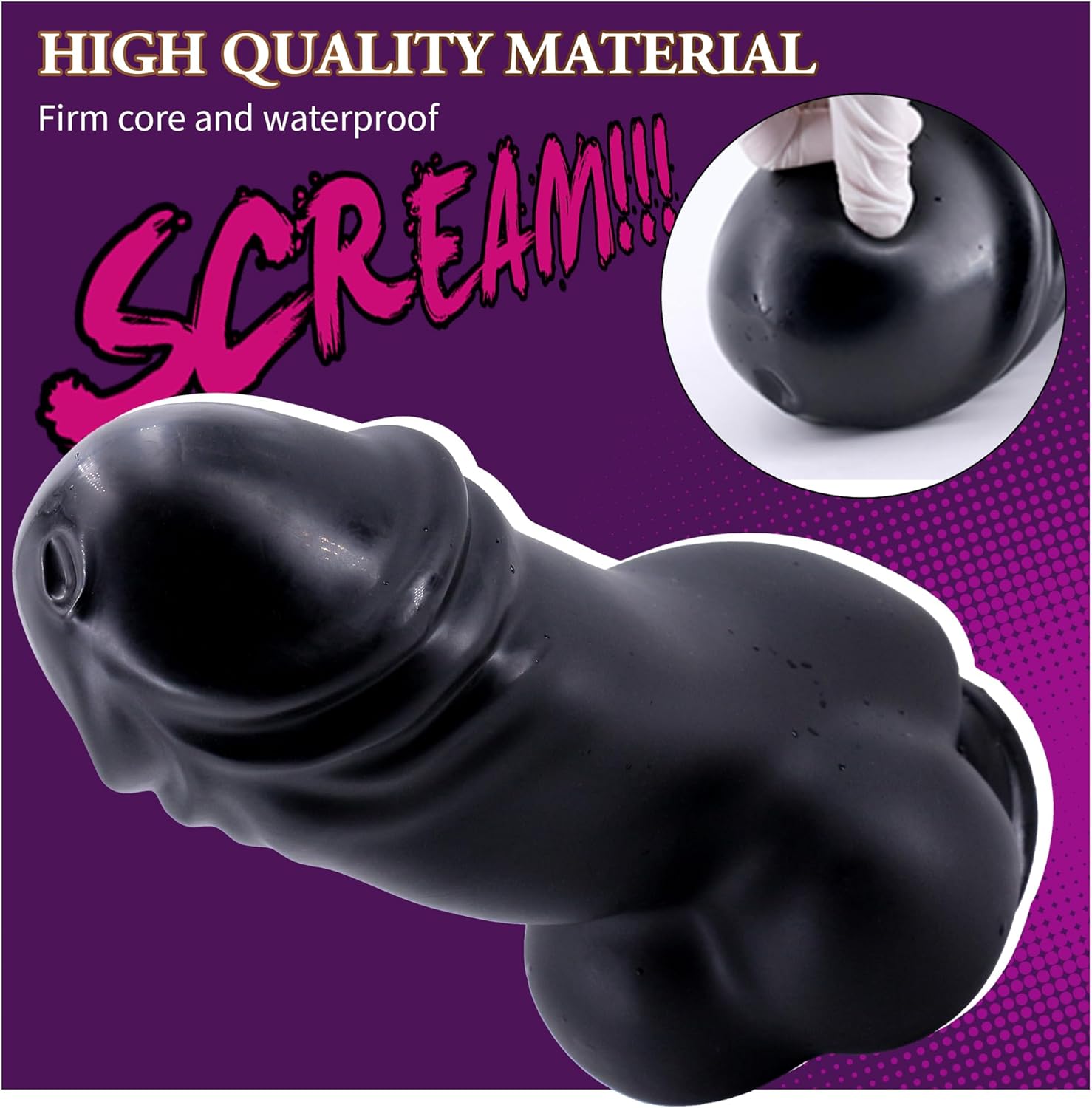 Giant Dildo 4.3inch Super Thick Huge Black Cock Monster Dildo with Suction Cup, XXXL Large Penis Anal Sex Toys for Men and Women