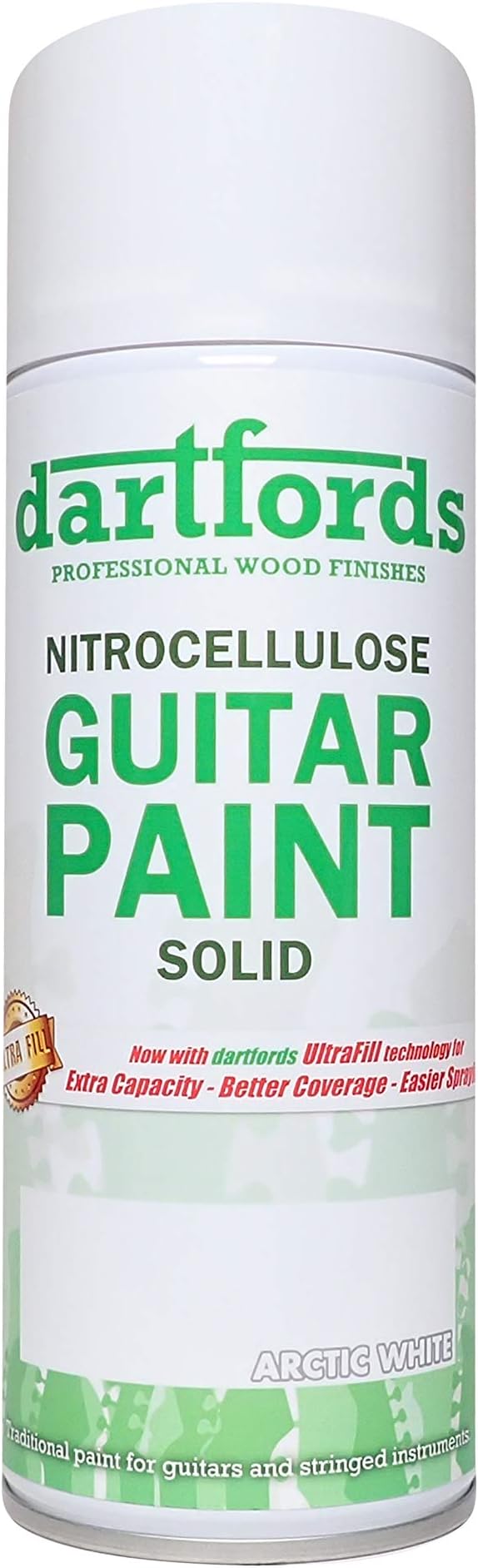 dartfords Arctic White Nitrocellulose Guitar Paint 400ml Aerosol