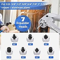 Vista 3 de Yaheeda Juego de expansores de tubos, kit de herramientas de expansión de tubo de cobre con cortador de tubos, herramienta de desbarbado, 7