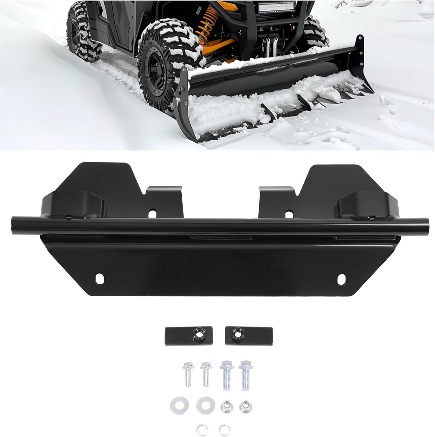 Snow Plow Mount Bracket Compatible with 2016-2024 Can-Am Defender HD10/ PRO HD10/ MAX HD10/ 6x6 HD10 Snowplow Mount Steel