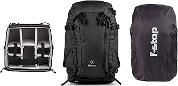 Amazon Com F Stop Lotus 32l Bundle Adventure Camera Backpack For Dslr Outdoor Travel Photo Gear Protection Includes Modular Internal Camera Unit Storage Insert Rain Cover Anthracite Black Electronics