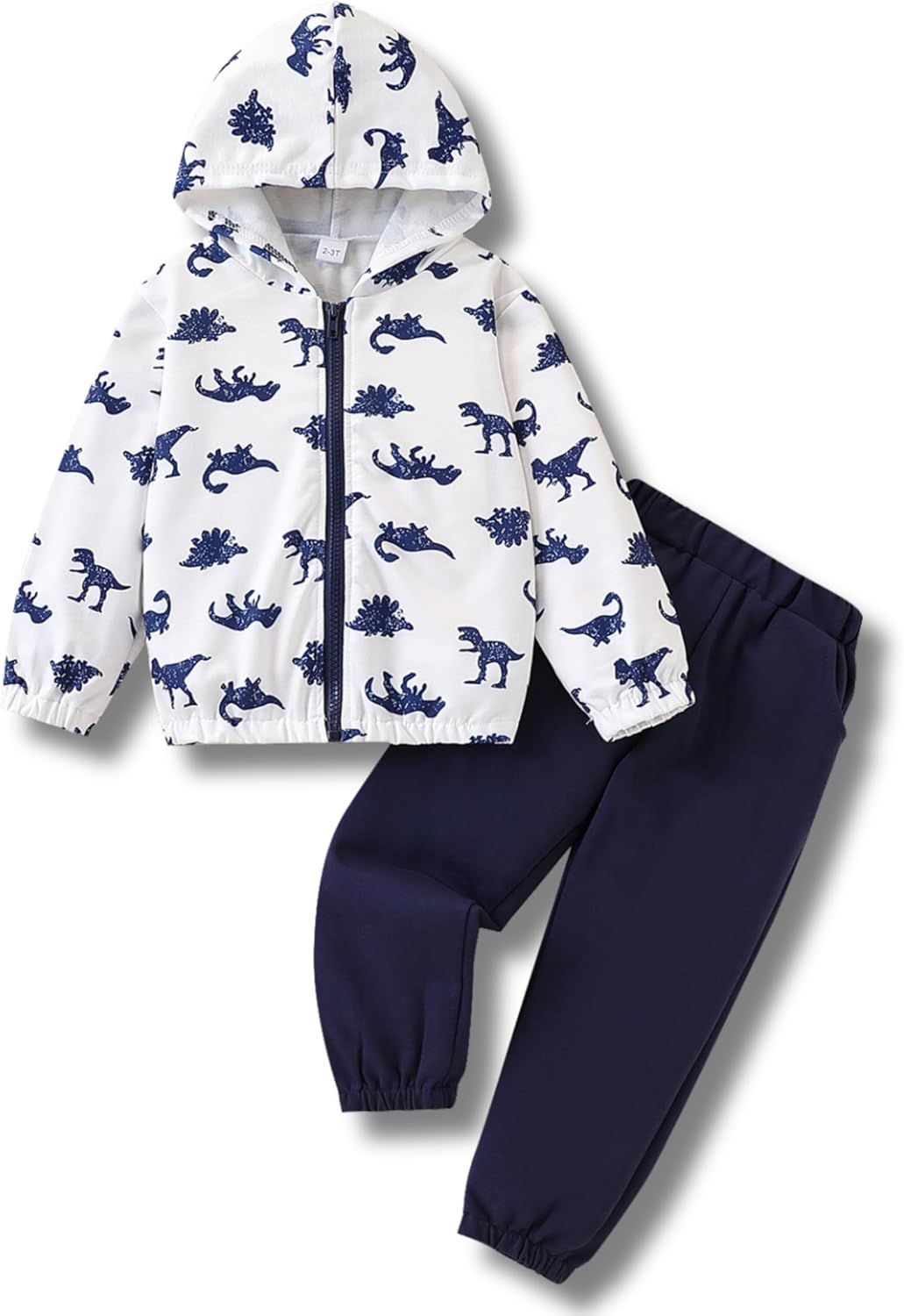 Size 18M-5T Toddler Baby Boys Clothes Zip Up Hoodie & Pants 2 Piece Set Casual Kids Boys Fall Outfits Set