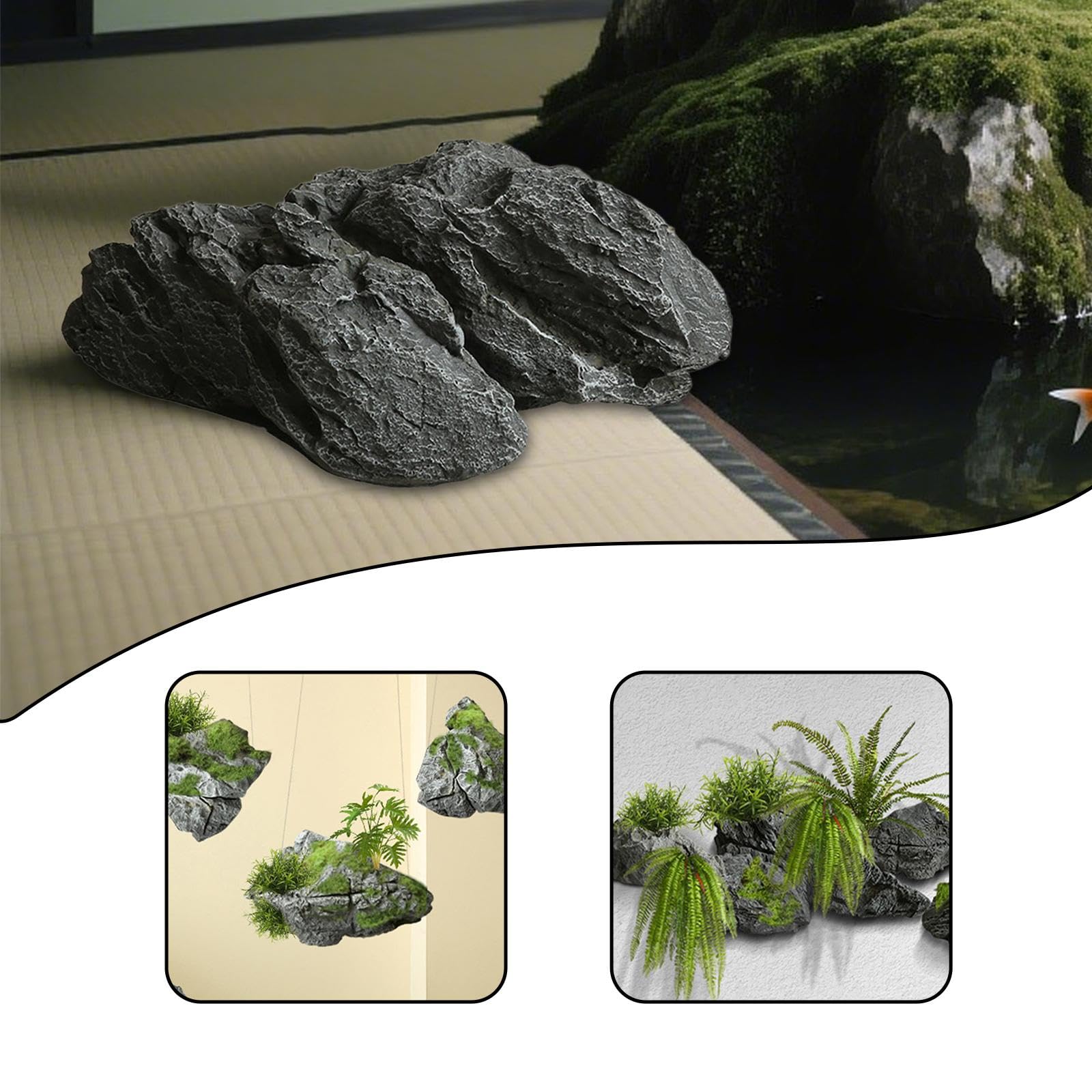 Roccia Decorativa Artificiale per Paesaggio, Palcoscenico da Giardino, Scultura Finta, Ornamento Versatile, Style B
