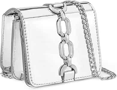 Mini Crossbody Bags for Women, Silver Evening Bags for Women with