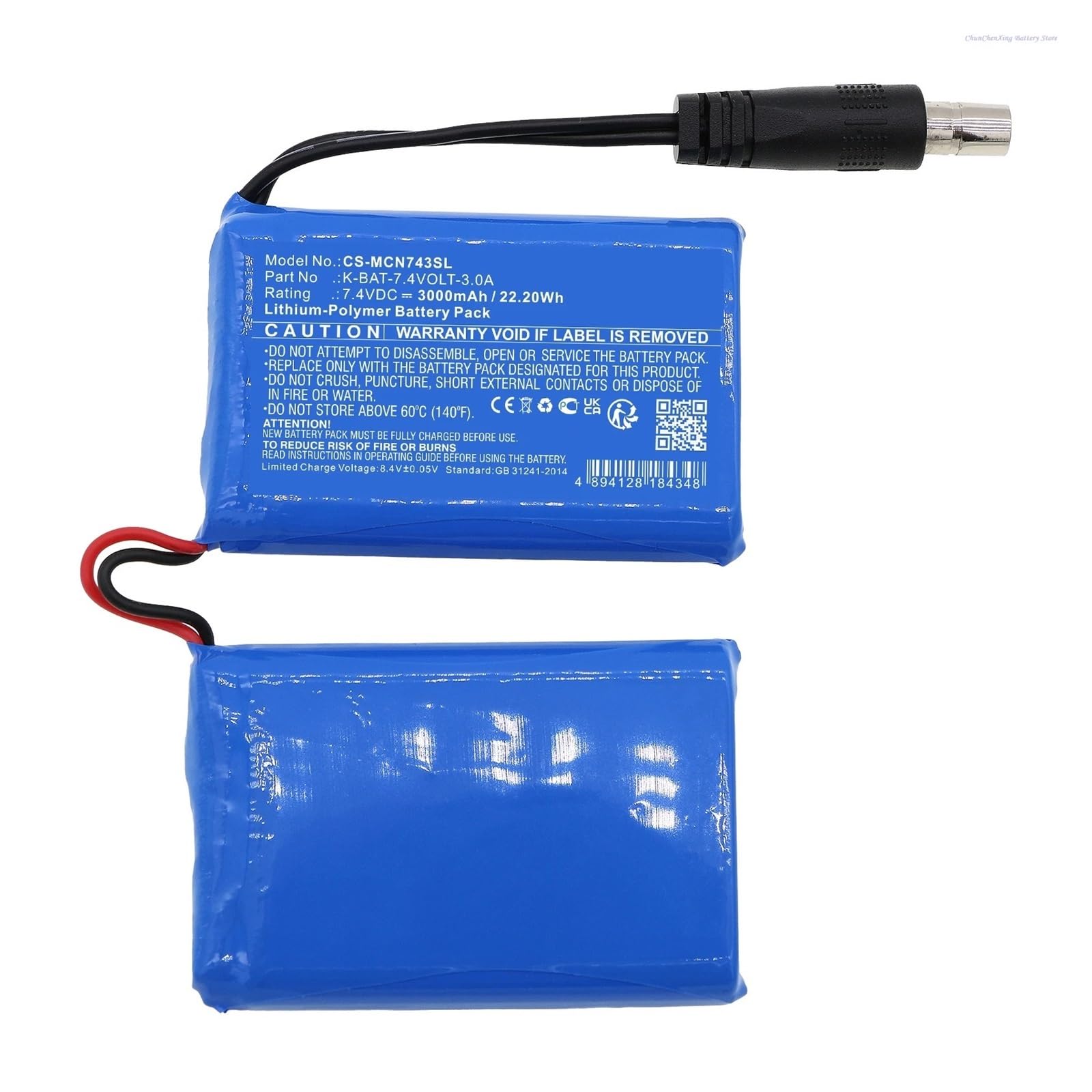 Batterie pour vêtements chauffants 7.4V élimine le froid des gants Macna et chaussettes