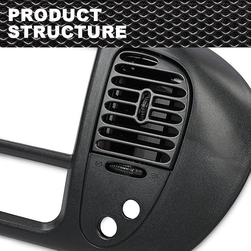 Miniatura 4 de Nuevo negro central Dash Radio Air Vent Bisel Trim compatible con Ford F150 Expedition 1997 1998 1999 2000 2001 2002 2003
