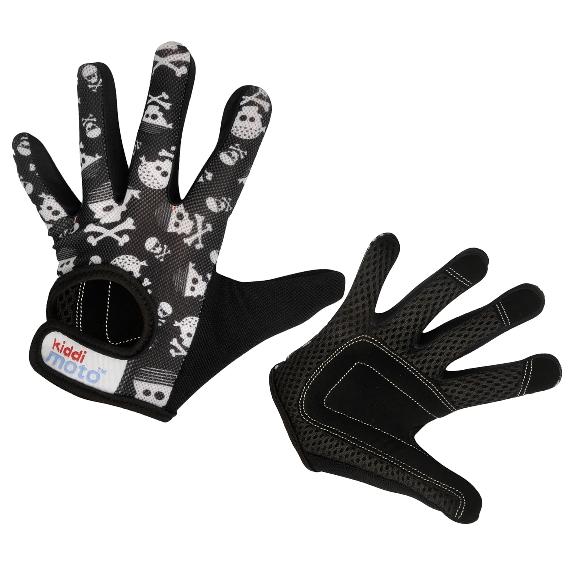 KIDDIMOTO - Gants De Cyclisme Enfant - Protection Paume Rembourrée - Doigts Complets - Taille Adjustable