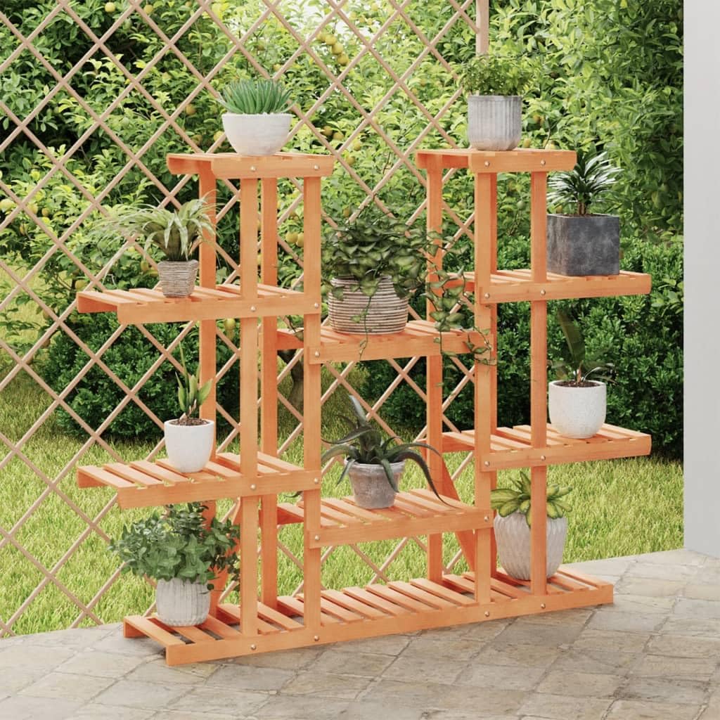 Portafiori in Legno Massello di Abete 110x25x110,5 cm con Supporto Tutore per Piante e Fiori, Graticcio Traliccio Spalliera per Giardino Balcone Serra