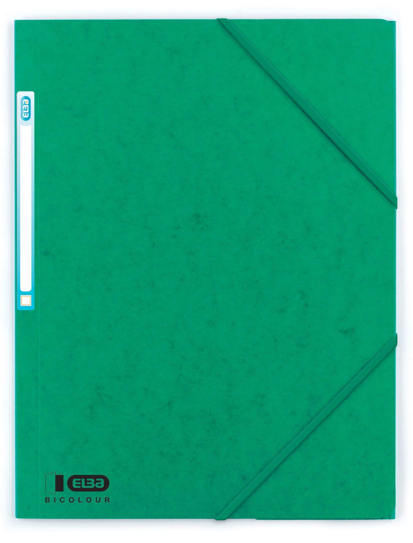 Elba Boston - Lotto di 50 cartelline con elastico, formato A4, colore: Verde