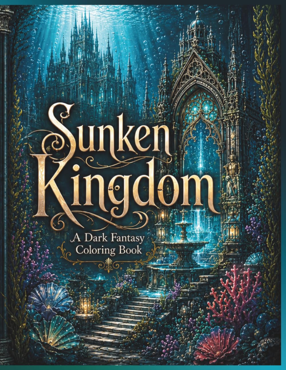 101 Dark Fantasy Sunken Kingdom Designs: Coloring Book