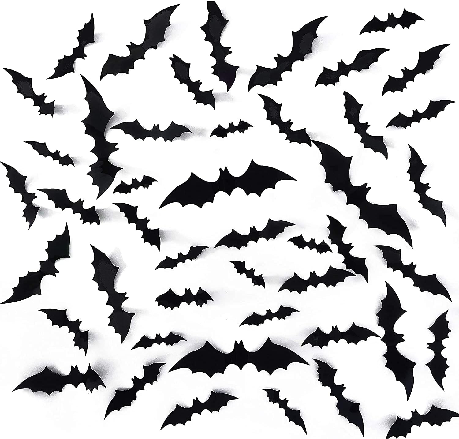 108 PCS 3D Bats Halloween Decorations , Upgraded Halloween
