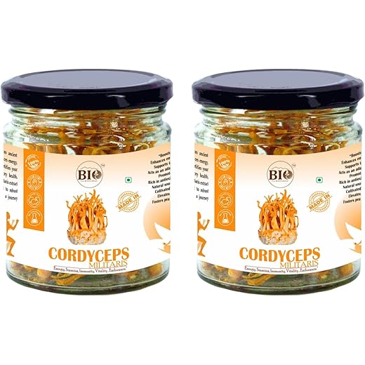 BIO Cordyceps Militaris Raw and Dried Fruit Body Sticks for