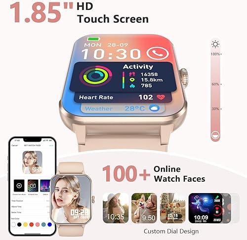 Miniatura 4 de Blackview 2025 Fitness Tracker (AnswerMake Calls), Smart Watch for Men and Women with Heart RateSpO2Sleep Monitor2 Straps, 100+ Sports Modes, IP68