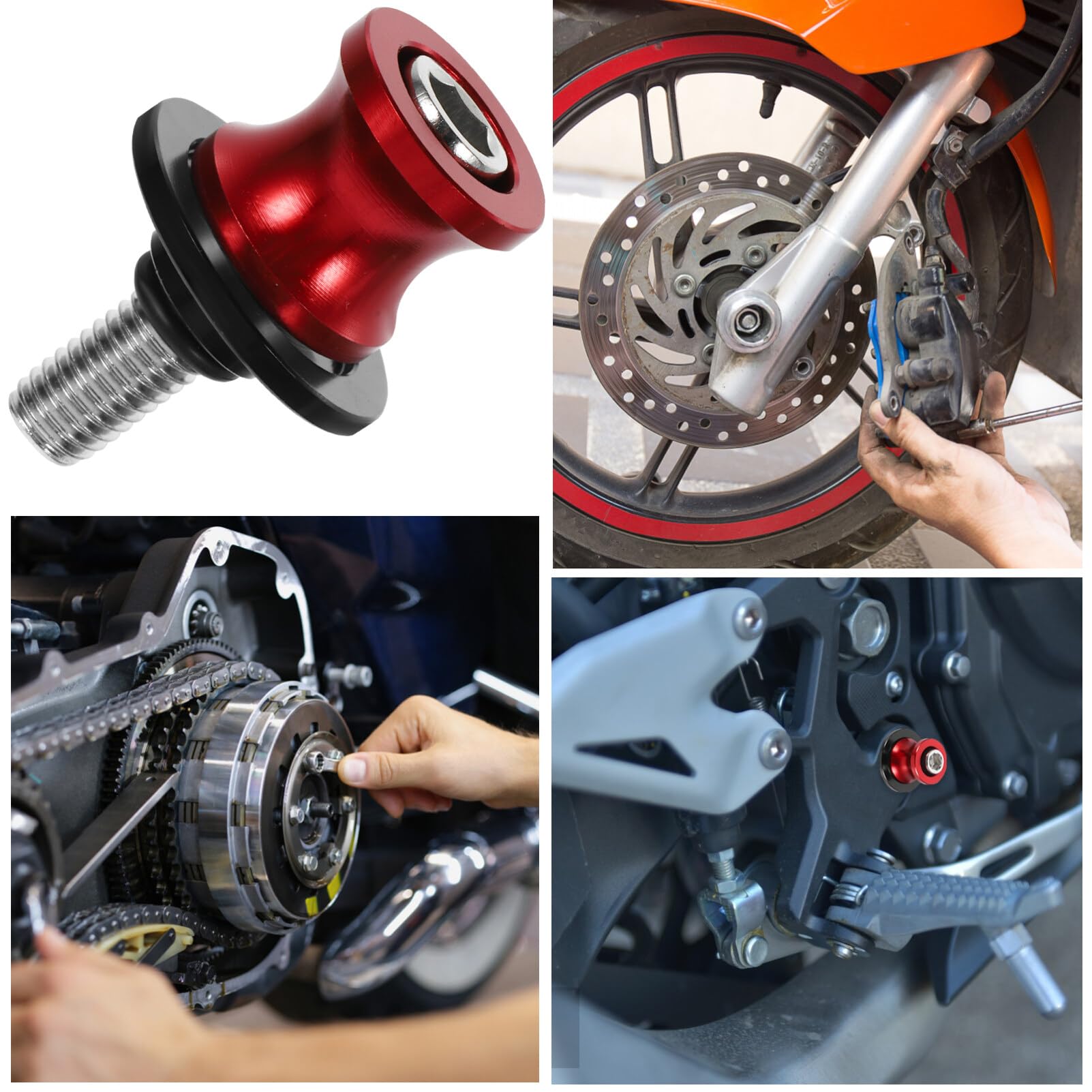 iplusmile Solidna Śruba Do Stojaka Motocyklowego Z Żelaza O Rozmiarze 10 Mm Suwaki Do Uniwersalnych Szpul Motocyklowych
