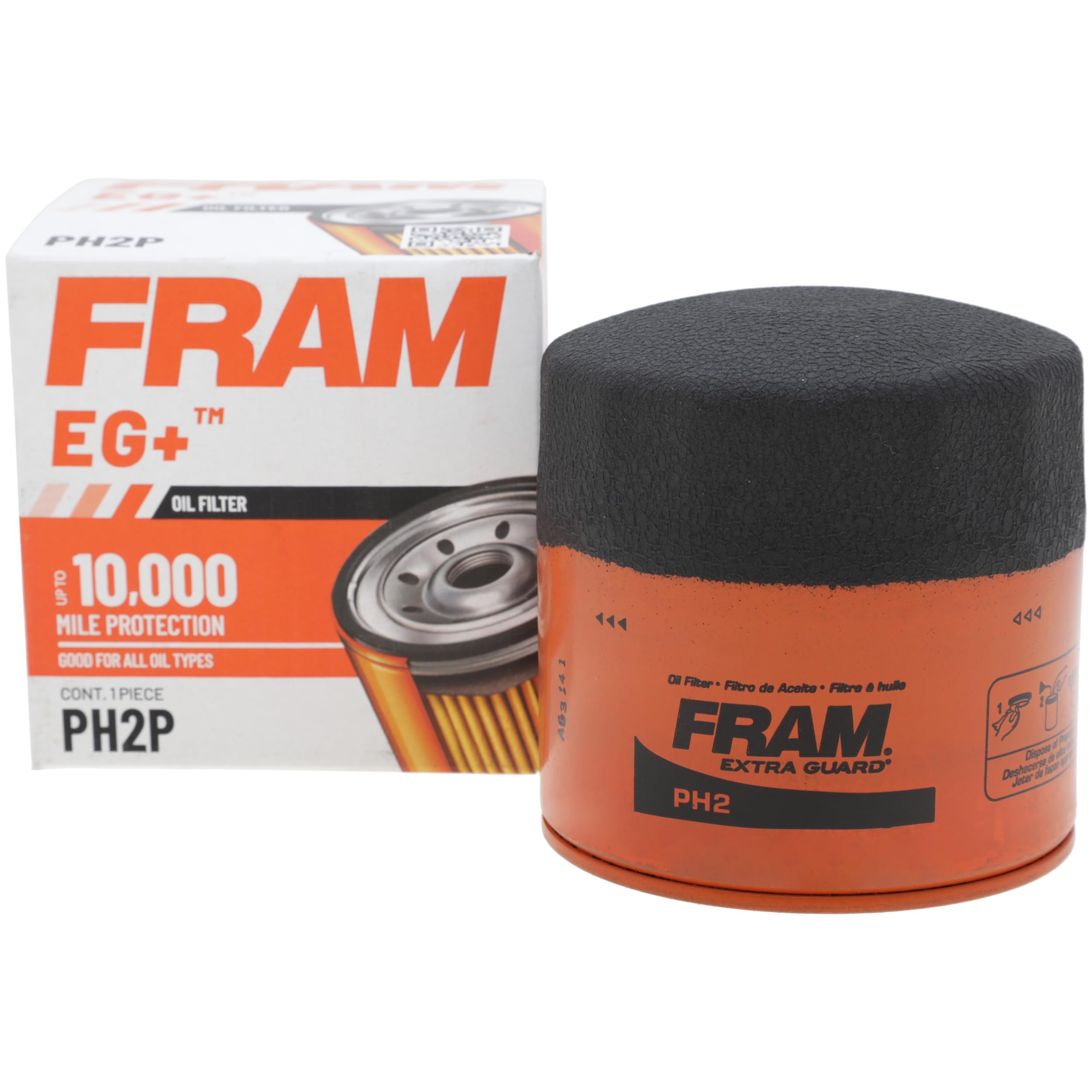FRAM Extra Guard PH2, 10K Mile Change Interval Spin-On Oil Filter