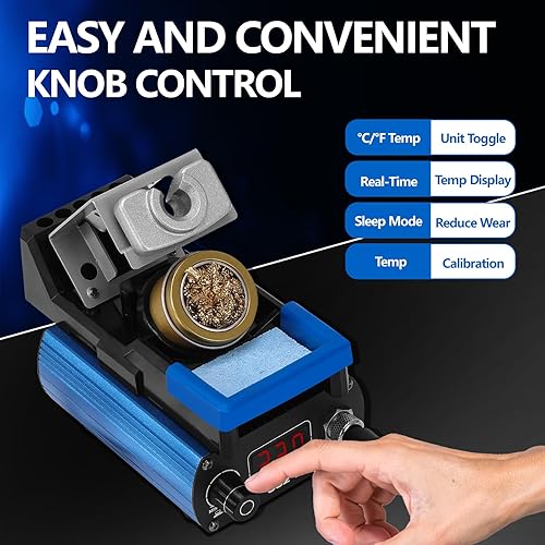Miniatura 3 de Estación de soldadura 982, kit de estación de soldador de alta potencia de 120 W, pantalla digital, calentamiento rápido dentro de 5S, puntas de