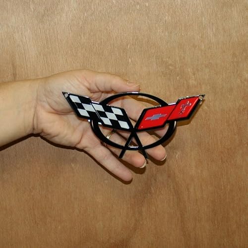 C5 Corbeta Cruzada Bandera Metal Imán Emblema Arte Tamaño: 6 "x 2 3/4" Caja de herramientas Bandera Cruz 97 A 04