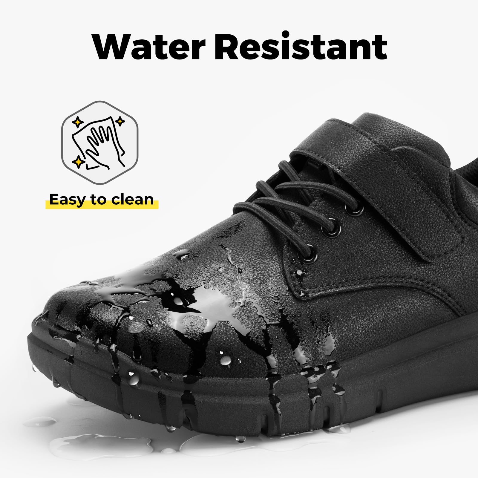 FitVille Extra Weit Herren Gesundheitsschuhe mit aus Microfaser-Leder Business Freizeitschuhe Verstellbaren Sneaker Bequeme Dämpfung Walkingschuhe für Breite Füße