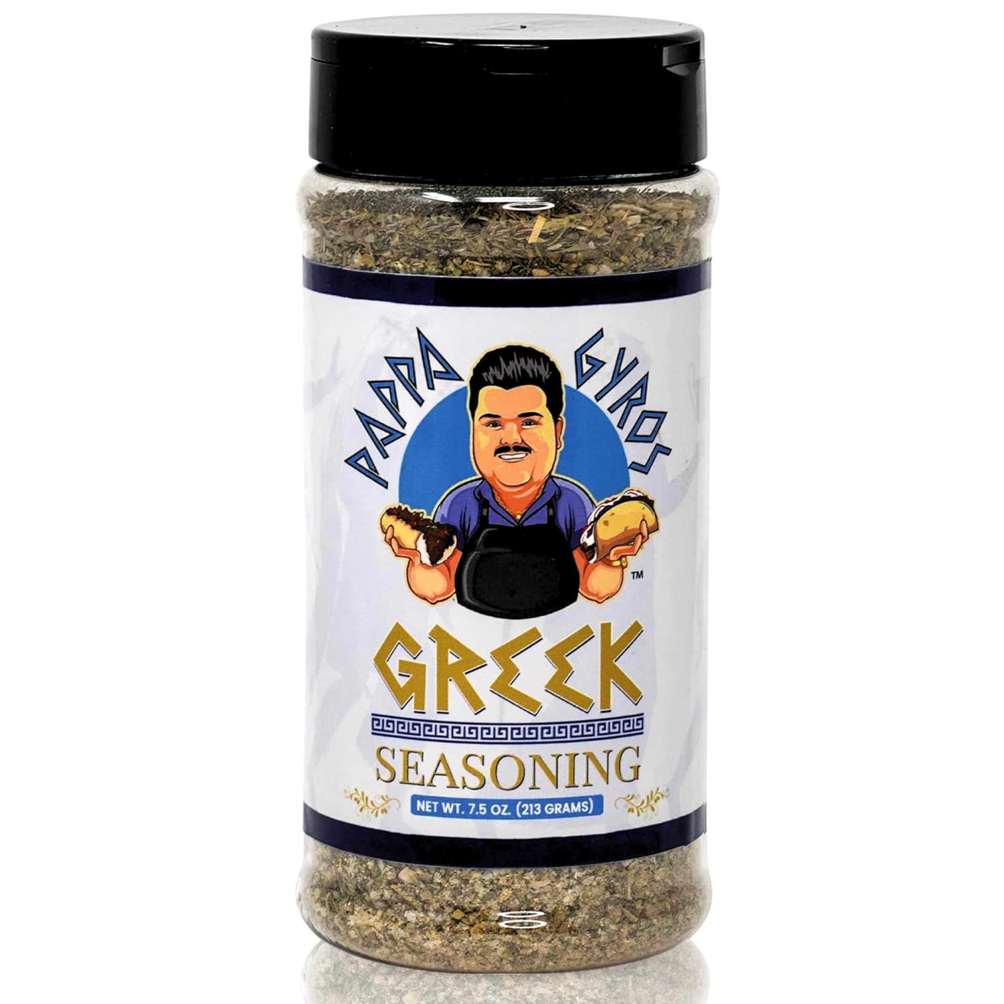 Five Star Seasonings Pappa Gyros All Purpose Greek Blend | Large Shaker 7.5 Oz | Authentic Mediterranean No MSG | 100% All Natural Greek Savory Herb & Spice Mix | Hummus, Kebab, Gyro , Turkey