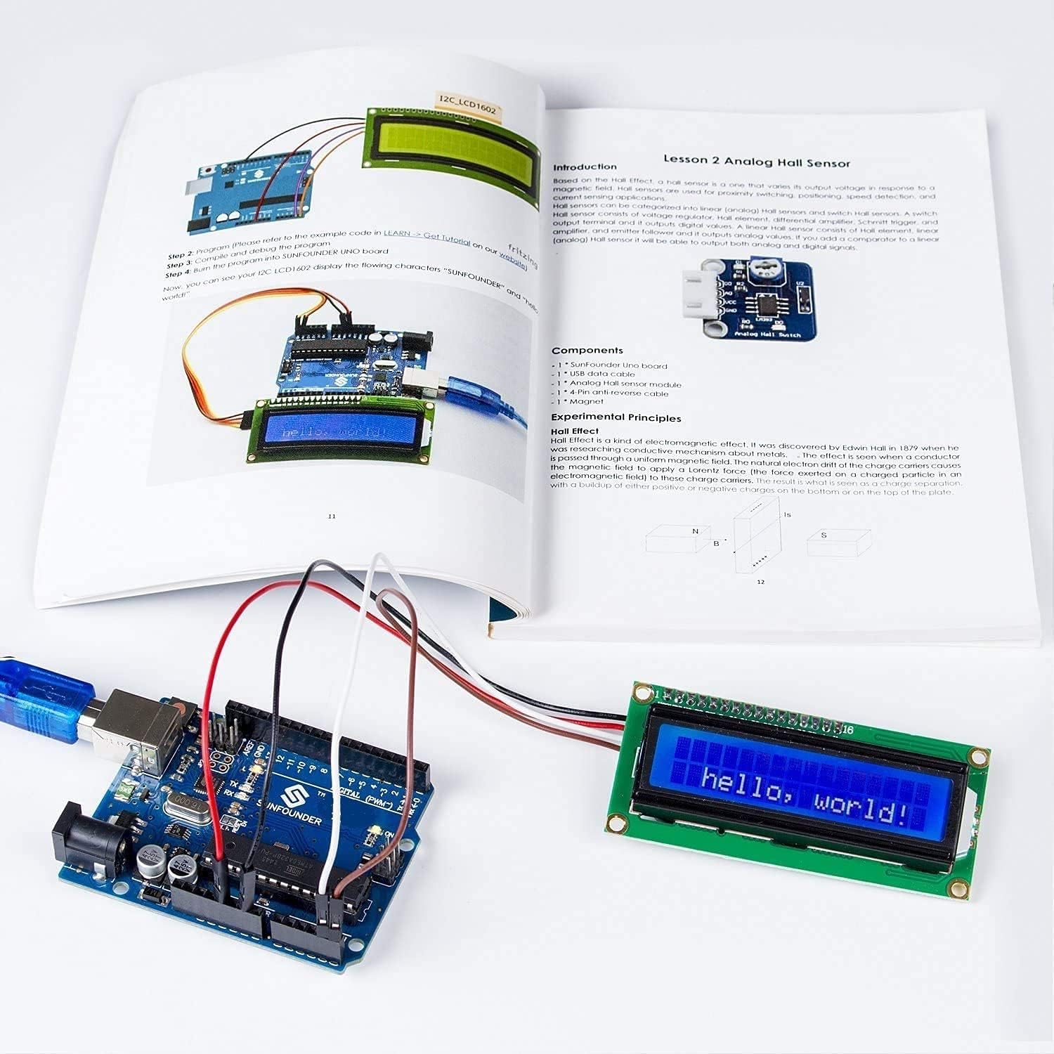 Buy 1 get 1 🔥 SunFounder Ultimate Sensor Kit Compatible with Arduino R3 Mega2560 Mega328 Nano - Including 98 Page Instructions Book