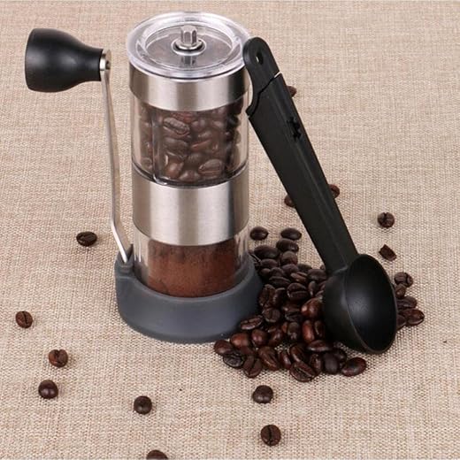FABLOFT1Pc Ceramic Manual Coffee Grinder Portable Hand Crank