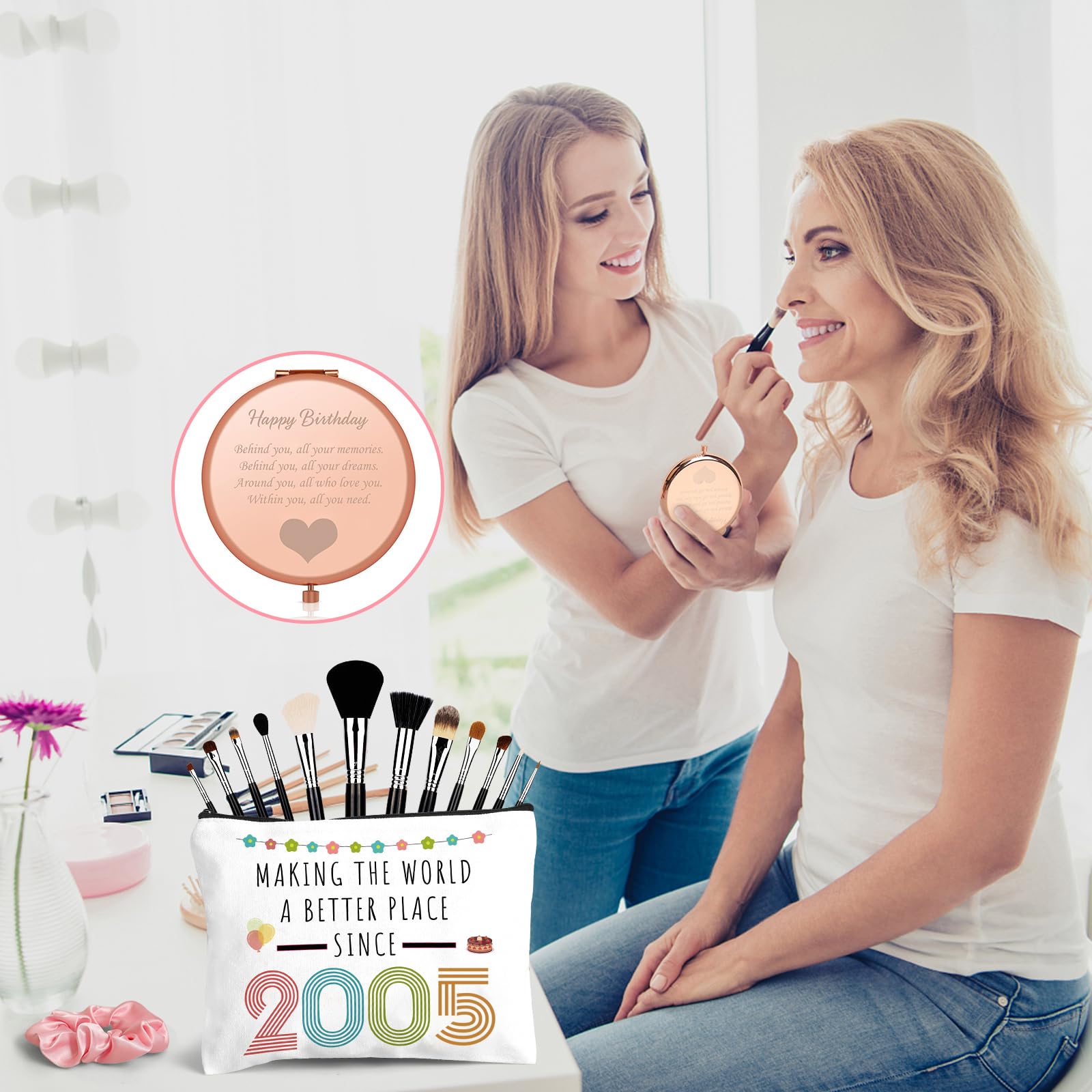 iAOVUEBY 21st Birthday Gifts for Her, Happy 21st Birthday Gift Basket for Women, 21 Year Old Gift Ideas for Daughter Sister Friend, Born in 2005, 21 & Fabulous