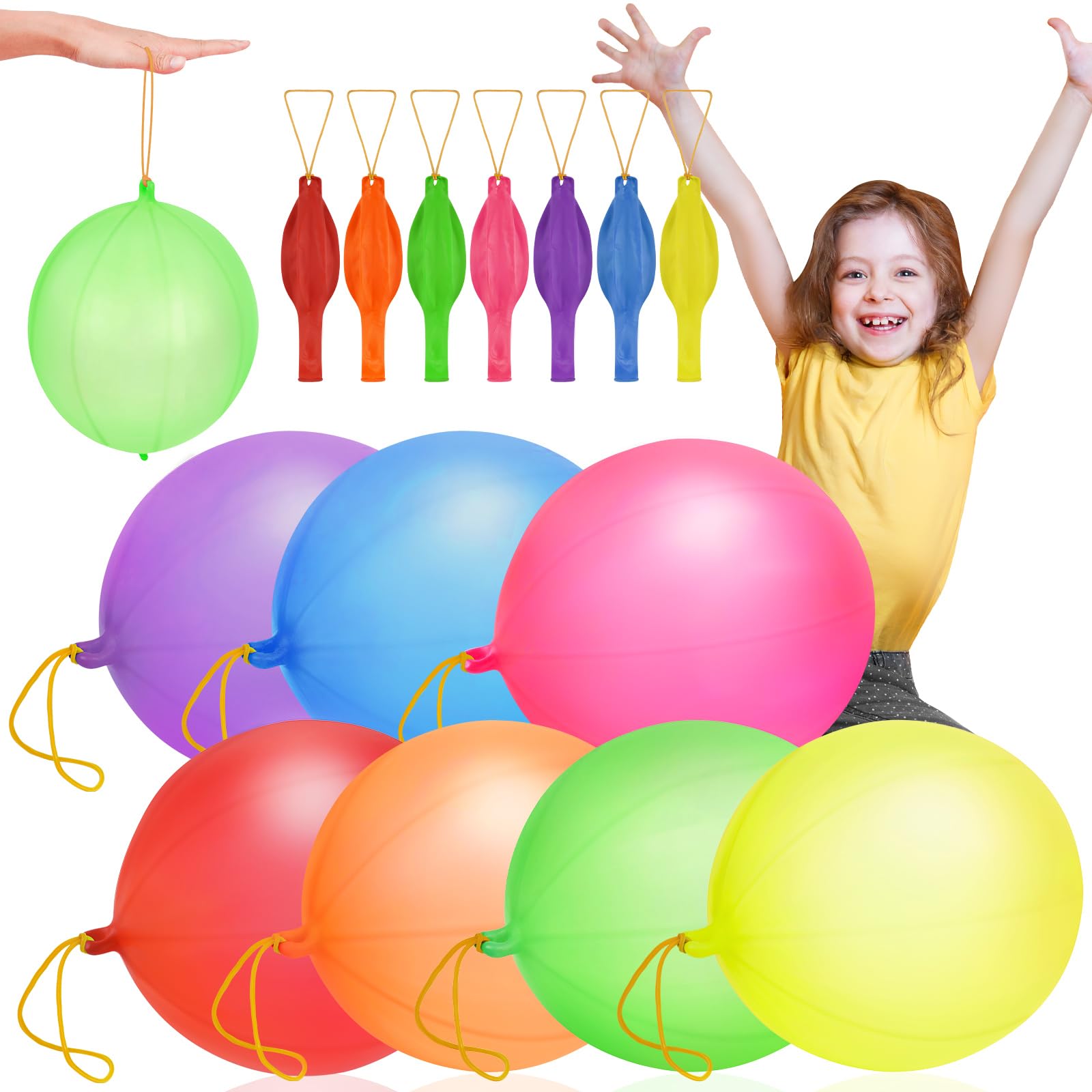 AOOSU Punch Balloons, Giant Ballons, Easy to Inflate Ideal Bag Fillers, for Birthday Celebrations, Big Balloon
