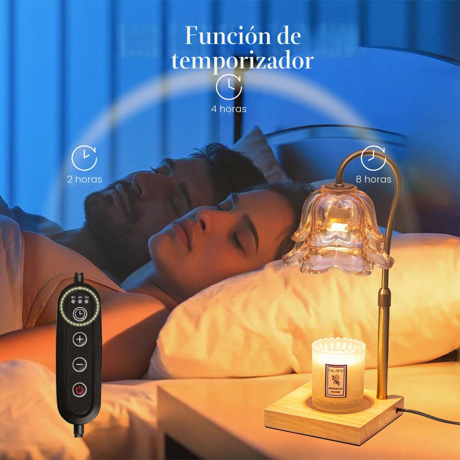 Candle Warmer Lamp Calentador de Velas: Candle Warmer Lámpara de Fragancia Eléctrica Lámpara de Vela Regalos para Mujeres Mejor Amiga