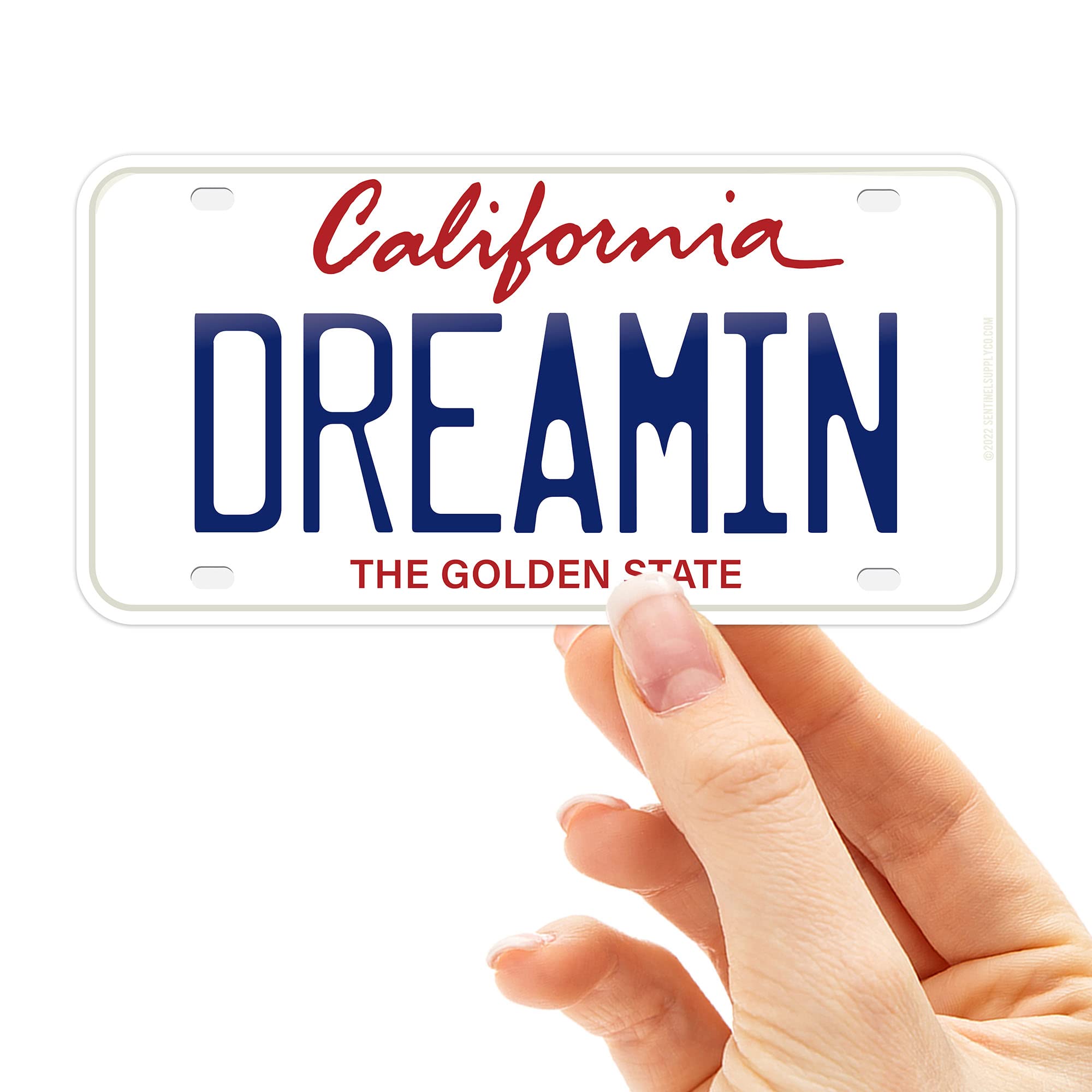 California License Plate Stickers for Hydroflask, Choose from 30+ Cali Decals, Cute Southern California Gifts (Dreamin)