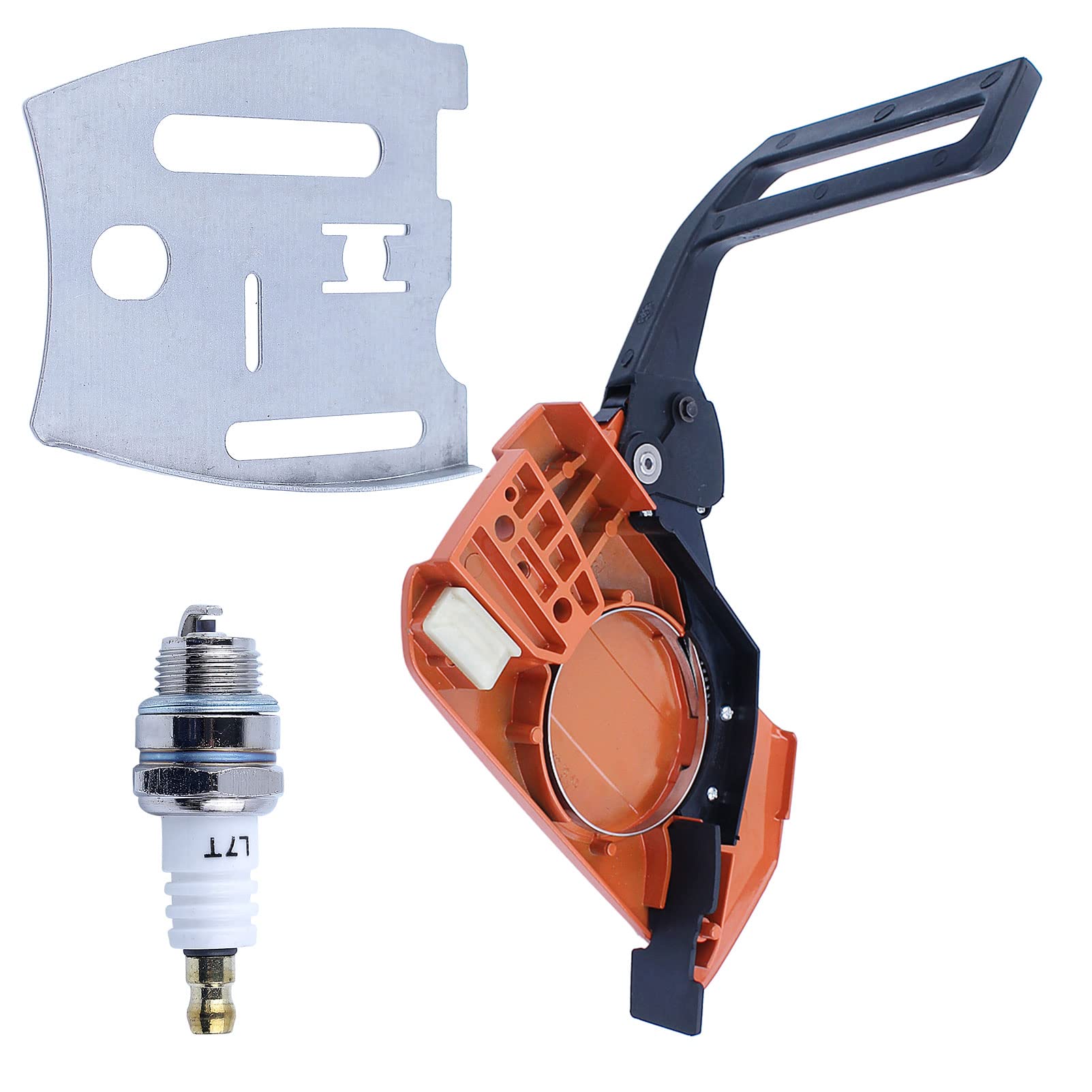 Kit de Placa de Barra de protección de manija de Cubierta Lateral de Freno de Cadena for Manguito de buje de Motosierra 61 66 266 268 272