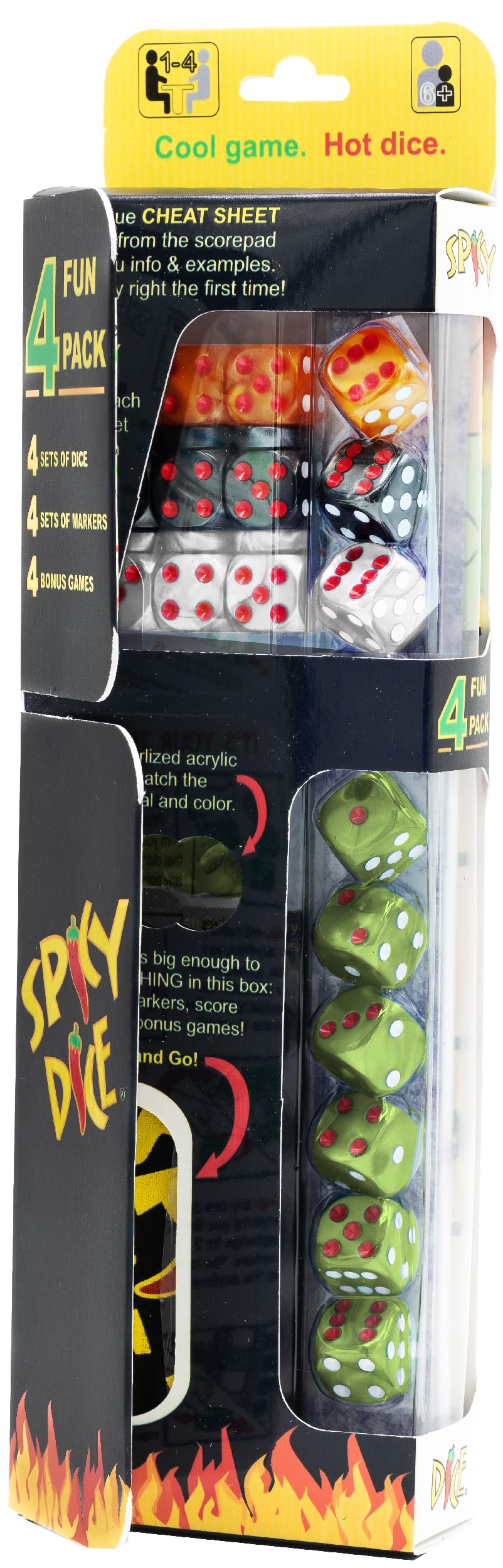 Amazon.com: Spicy Dice 4-Fun Pack: 4 Sets of Dice and Markers