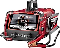 Vista 1 de 12V 24V Car Battery Charger & Engine Starter, 0-50A Automatic Battery Maintainer, 250 Cranking Amps, Jump Starter & Smart Trickle Charger