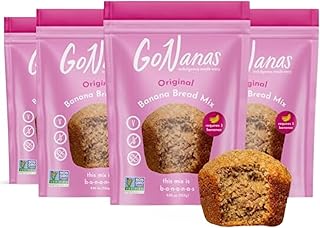 GoNanas Original Oat Flour Banana Bread Mix, Suitable for Plant Based Ve...