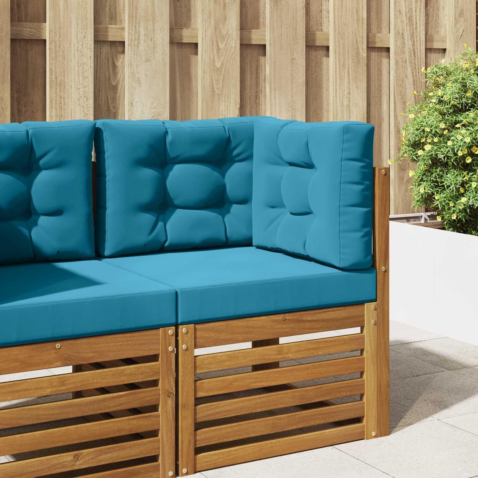 Coussins de canapé d'extérieur bleu roi 60x60 cm lot de 3 pour jardin et balcon