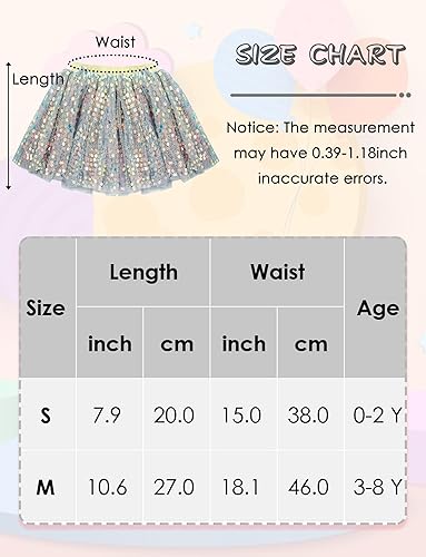 Miniatura 3 de Happy Cherry Tutús para niñas, falda de tul de 3 capas, faldas de ballet con lentejuelas, falda de baile brillante de princesa