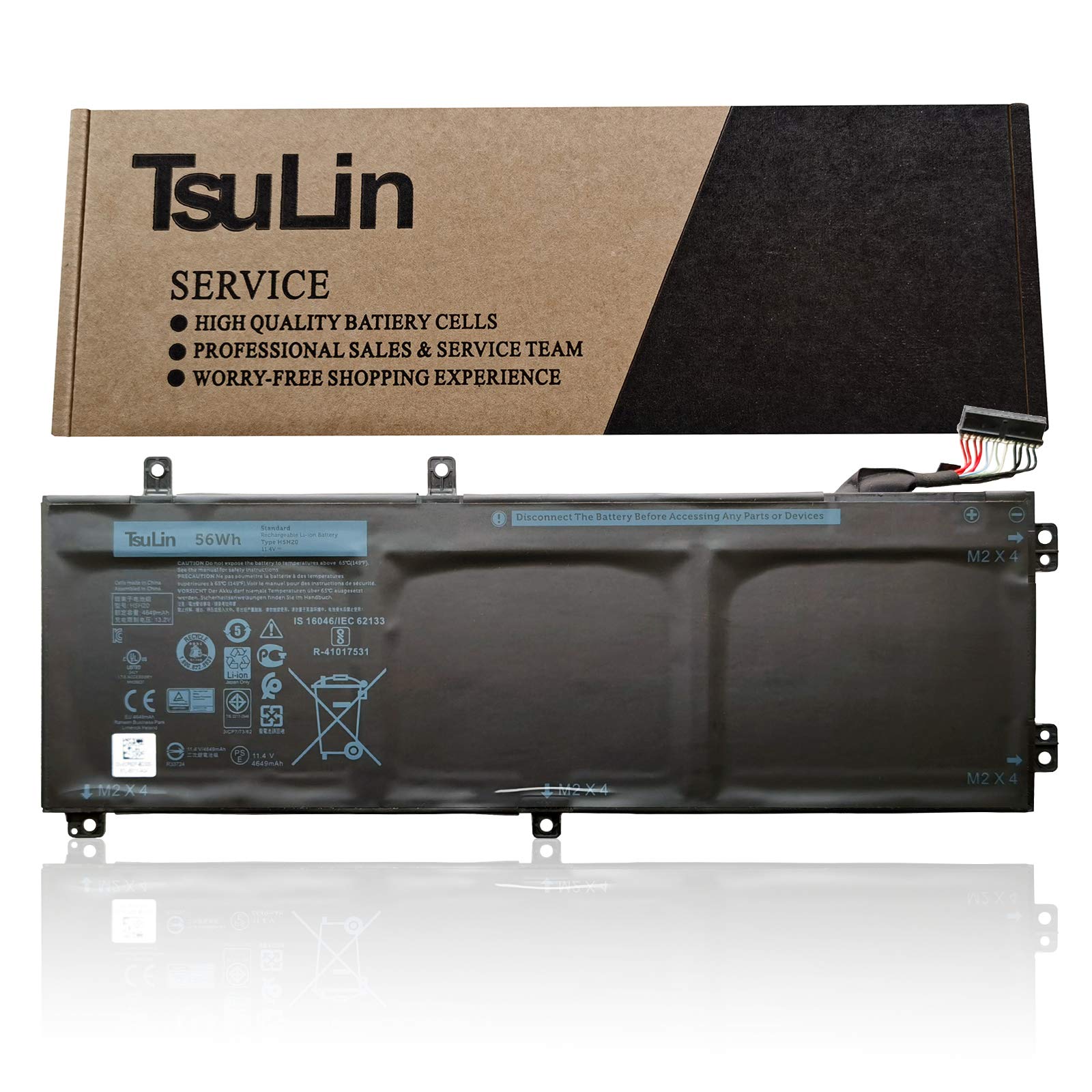 TsuLin H5H20 Laptop Battery Replacement for Dell XPS 15 9570 9560 9550 Precision 5520 M5510 Series N