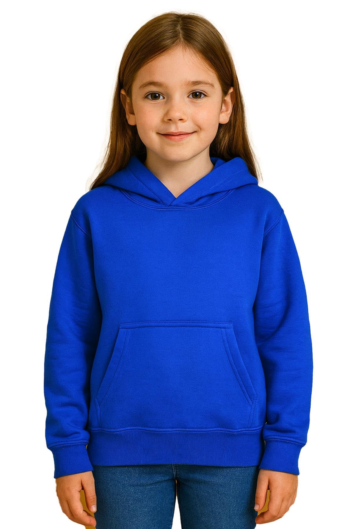 A2Z 4 Kids Tie Dye Hoodie Fleece - Plain Sweat Hoodie Royal 13
