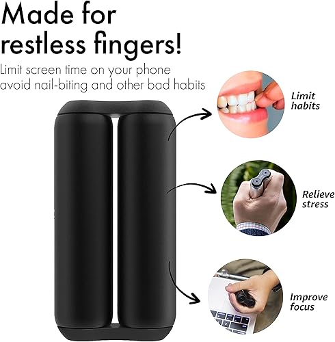 Miniatura 5 de ONO Roller Negro  Juguete de mano para adultos  Ayuda a aliviar el estrés la ansiedad la tensión  promueve el enfoque la claridad  diseño compacto y