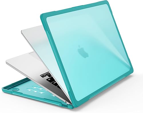 Miniatura 74 de Batianda Funda mejorada para MacBook Air de 15 pulgadas modelo 2025 2024 2023 versión M4 M3 M2 A3241/A3114/A2941, carcasa rígida protectora Gris