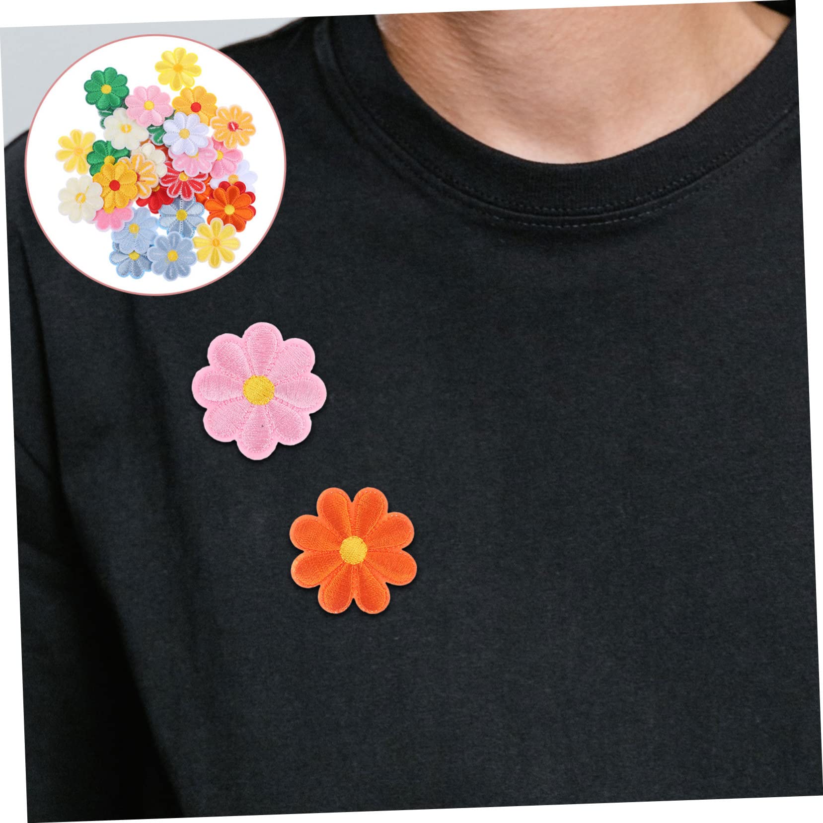 Tofficu 144stücke Blumen Patches Zum Aufnähen Und Aufbügeln Bunte Kleine Stoffflicken Für Kleidung Jeans Rucksäcke Und -projekte Dekorative Stoffaufnäher Mit Hochwertiger